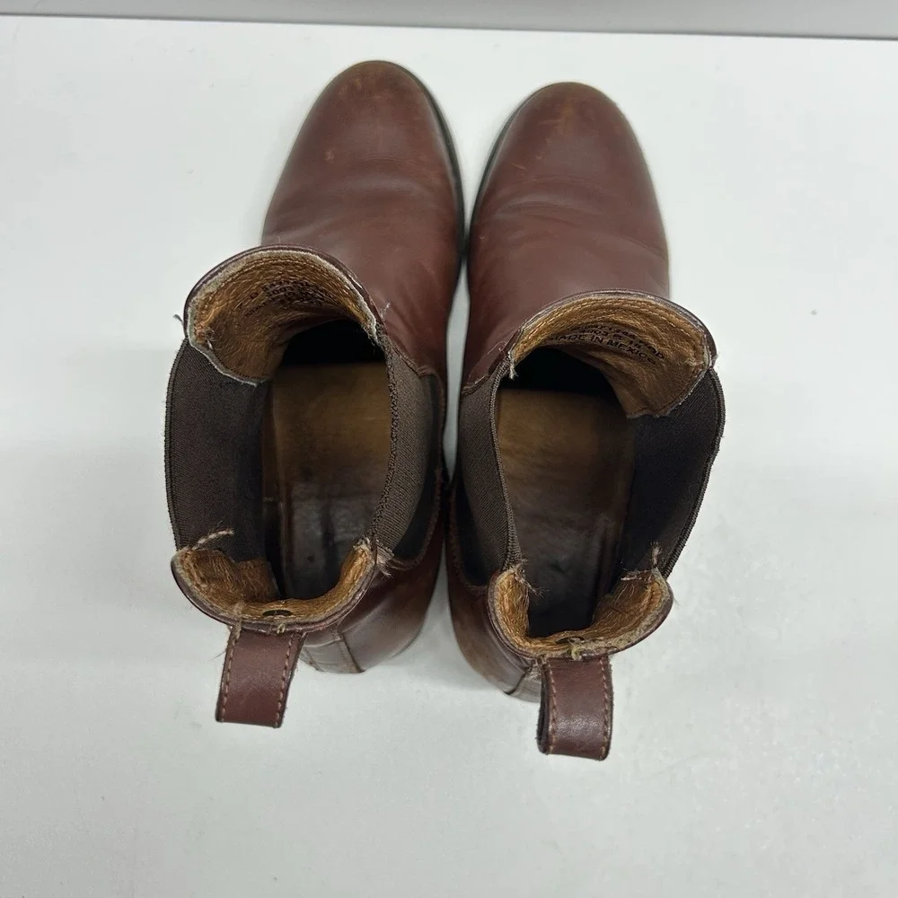 Frye Womens Melissa Chelsea‎ Boot Size 7 B Cognac Leather Pull On Bootie